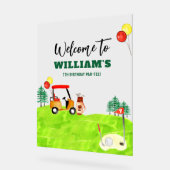 Golf Kindergeburtstag Par-T-Shirt Willkommen Acrylschild (Winkel)