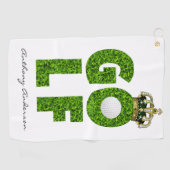 Golf King Crown Monogram Golfhandtuch (Horizontal)