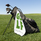 Golf King Crown Monogram Golfhandtuch (Gras)