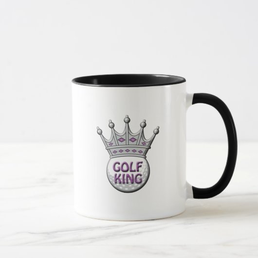 Golf King Father's Day Dadism Geschenk Tasse (Rechts)
