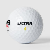 Golf Kiss My Putt Funny Modern Personalisierter Na Golfball (Logo)