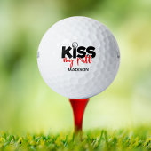 Golf Kiss My Putt Funny Modern Personalisierter Na Golfball