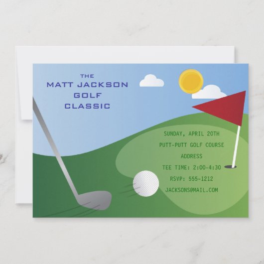 Golf-Klassiker-Einladung Einladung (Vorderseite)