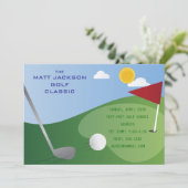 Golf-Klassiker-Einladung Einladung (Stehend Vorderseite)