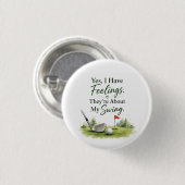Golf Knopf Pin Sassy Golfer Humor Geschenk Button (Vorne & Hinten)