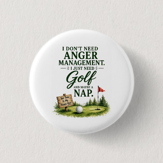 Golf Knopf Pin Sassy Golfer Humor Geschenk Button (Vorderseite)