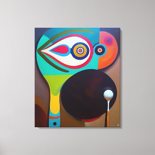 Golf-Komposition - Großbildlackierung Print Leinwanddruck (Vorderseite)