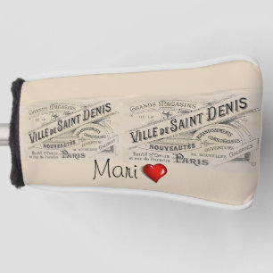 Golf Kopfbedeckung Beige Paris Frankreich Rotes He Headcover