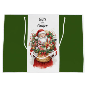 Golf-Korb und Weihnachtsmann für Golfer Große Geschenktüte