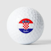 Golf Kroatien & Kroatische Flagge / Golf Ball (Vorderseite)