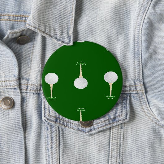 Golf-Kugeln Muster auf Grün Button (Beispiel)
