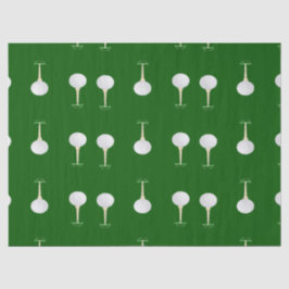 Golf-Kugeln Muster auf Grün Seidenpapier