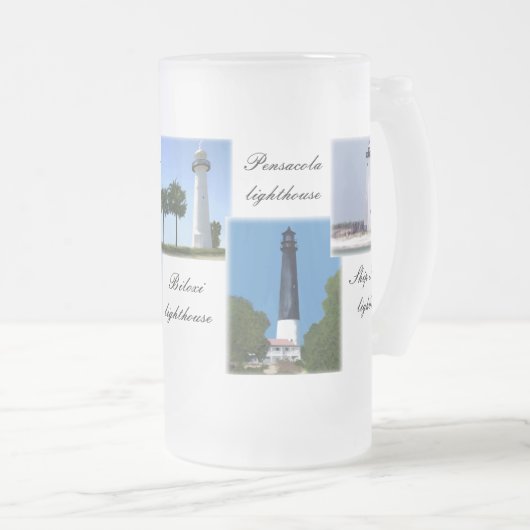 Golf-Küstenleuchttürme Mattglas Bierglas (VorderseiteRechts)
