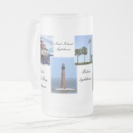 Golf-Küstenleuchttürme Mattglas Bierglas (Vorderseite Links)
