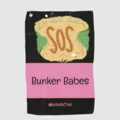 Golf Lady Frau Bunker Babes Golfhandtuch (Vorderseite)