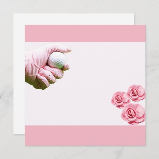 Golf Lady Golfer Hand hält Kugel (Vorne/Hinten)