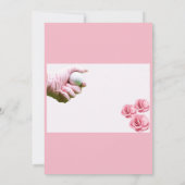 Golf Lady Golfer Hand in Rosa hält einen Ball Einladung (Rückseite)