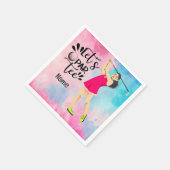 Golf Lady Golfer pink Thema Gelassen Par T-Shirt Serviette (Ecke)