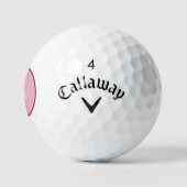 Golf Lady Golfer Player Chic Pink Sports Monogram Golfball (Logo)