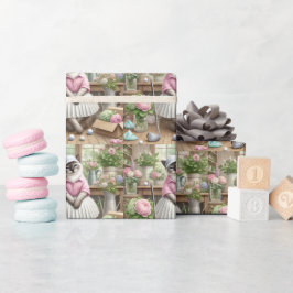 Golf Lady Golfer Thema für Katzenliebhaber Geschenkpapier