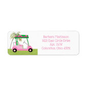 Golf Lady Thema Palm TreeReturn Adresse (Vorne)