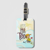 Golf Lass Par T-Shirt Gepäckanhänger (Vorderseite Vertikal)
