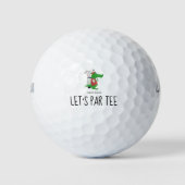 Golf Lass Par Tee mit Golfer Krokodil lustig Golfball (Vorderseite)