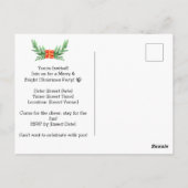 Golf Lass Par Tee mit Golfflagge auf grün Postkarte (Rückseite)