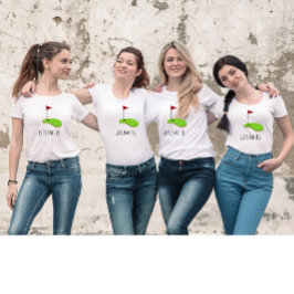 Golf Lass Par Tee mit Golfflagge auf grün weiß