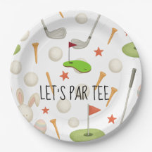 Golf Lass Par Tee mit Golfflagge auf grün weiß