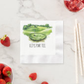 Golf Lass Par Tee mit Golfflagge auf grün weiß Serviette (Beispiel)