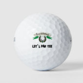 Golf Lass Par tee mit Herzlichen Glückwunsch Golfball (Vorderseite)