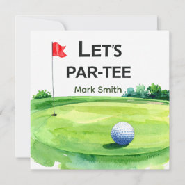 Golf Lass uns Par-Tee Putting Green Party feiern Einladung