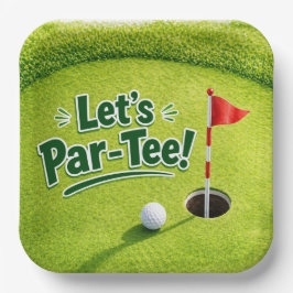 Golf Lass-uns-Par-Tee-Putting-Green-Party Pappteller