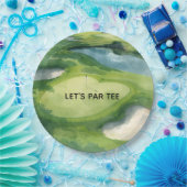 Golf Lass uns Par-Tee Wasserfarben-Papierteller Lu Pappteller (Party)