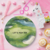 Golf Lass uns Par-Tee Wasserfarben-Papierteller Lu Pappteller (Party)