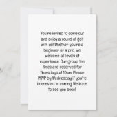 Golf Lassend Par Tee zu Weihnachten Einladung (Rückseite)