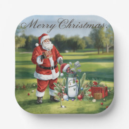 Golf Lass's Par tee Weihnachten Gedicht für Golfer Pappteller