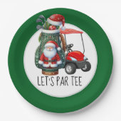 Golf Lass's Par tee Weihnachten Gedicht für Golfer Pappteller (Vorderseite)