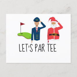 Golf Lass's Par tee Weihnachts-Party für Piloten Postkarte