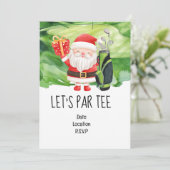 Golf Lass's Par tee Weihnachtsfest Party für Golfe Einladung (Stehend Vorderseite)