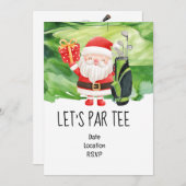 Golf Lass's Par tee Weihnachtsfest Party für Golfe Einladung (Vorne/Hinten)