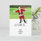 Golf Lass's Par tee Weihnachtsfest Party für Golfe Einladung (Stehend Vorderseite)