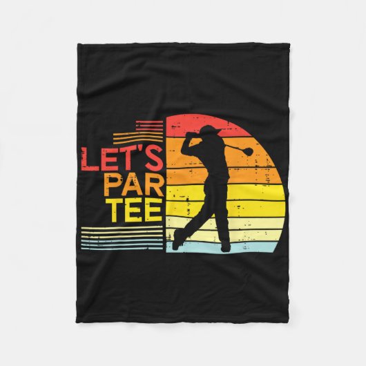 Golf lässt Par Tee lustiger Golfspieler Dad Männer Fleecedecke (Vorderseite)