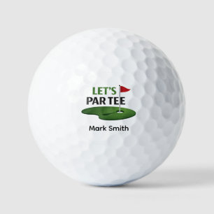 Golf Lasst uns Abschlag spielen Golfball