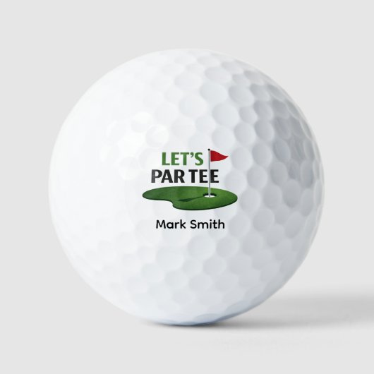 Golf Lasst uns Abschlag spielen Golfball (Vorderseite)