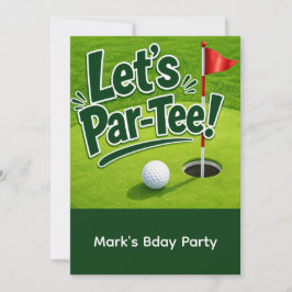 Golf Lasst uns auf dem Putting Green feiern Einladung
