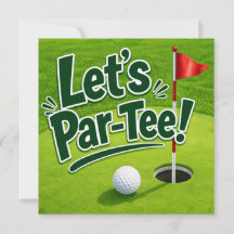 Golf Lasst uns eine Par-Tee-Party auf dem Putting 