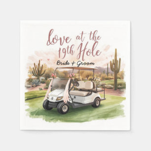 Golf Lasst uns Par-Tee feiern! Golf-Hochzeit in Ar Serviette