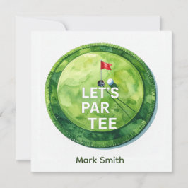 Golf Lasst uns Par-Tee Putting Green Party Einladung